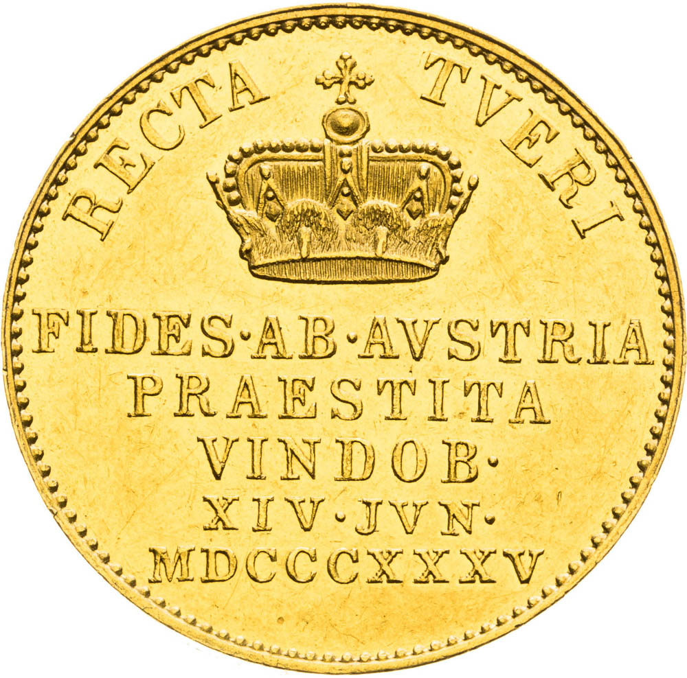 Zlatý žeton 1835 (1 1/2 Dukát) - revers