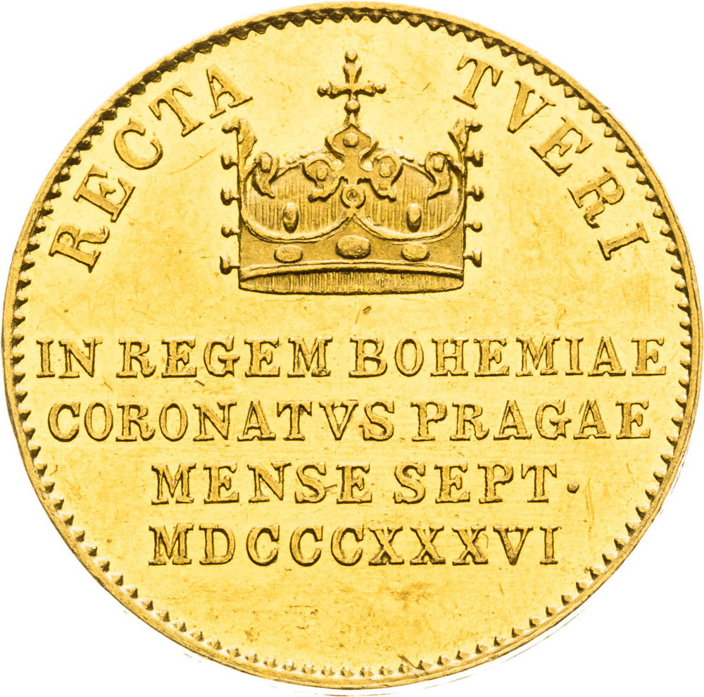 Zlatý žeton 1836 (Dukát) - revers