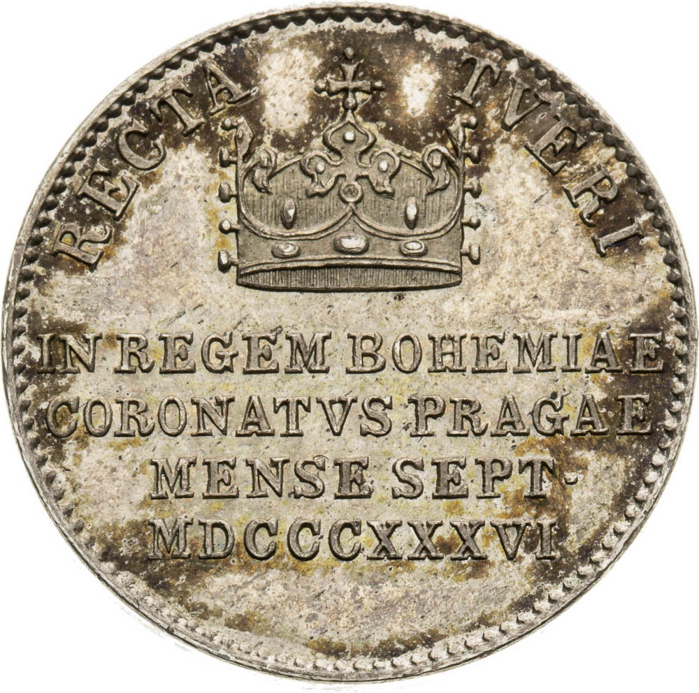 Stříbrný žeton 1836 - revers