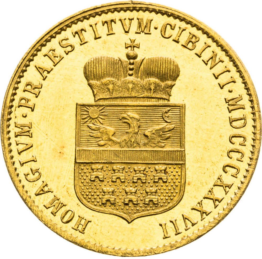 Zlatý žeton 1837 (1 1/2 Dukát) - revers