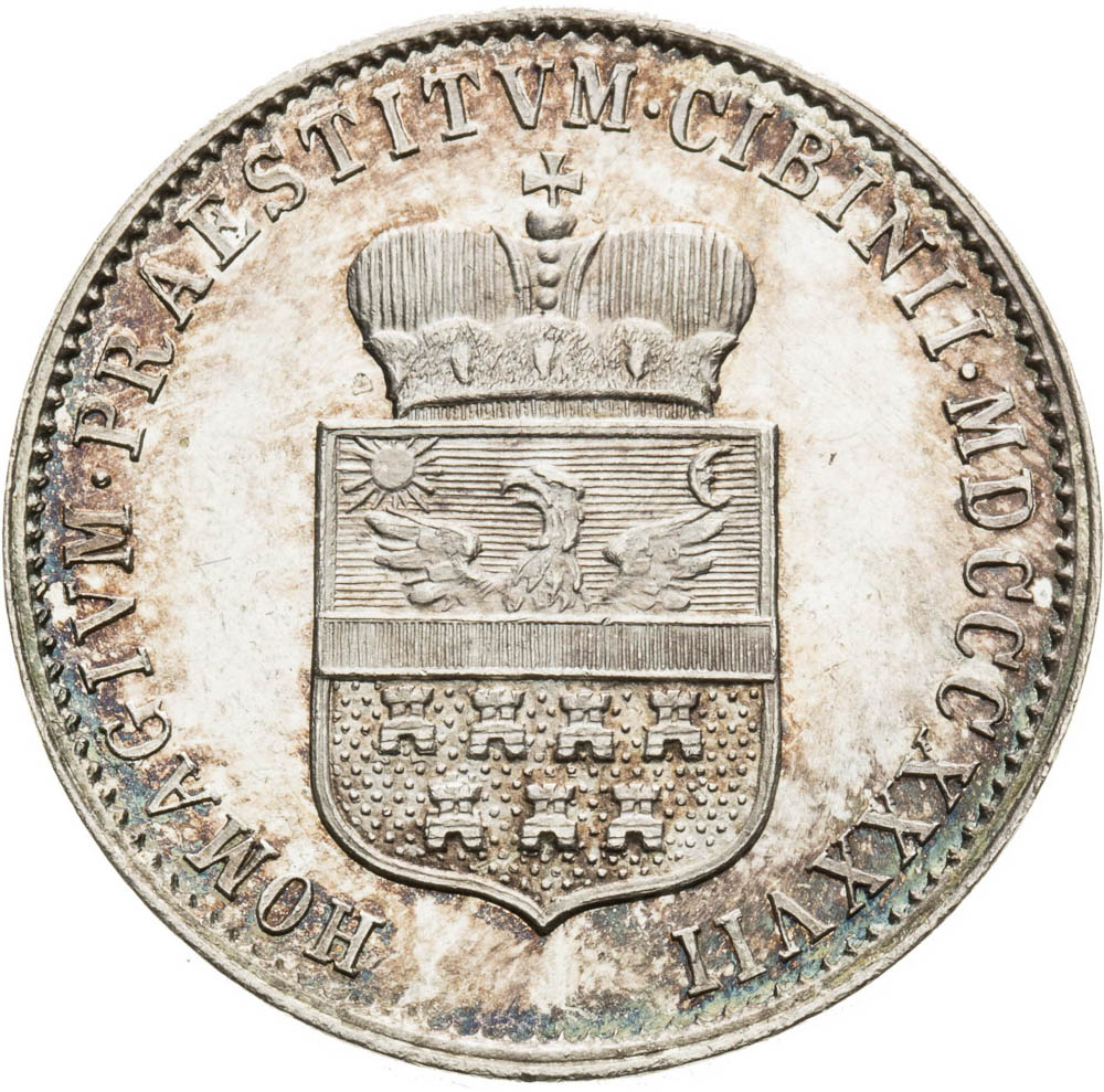 Stříbrný žeton 1837 - revers
