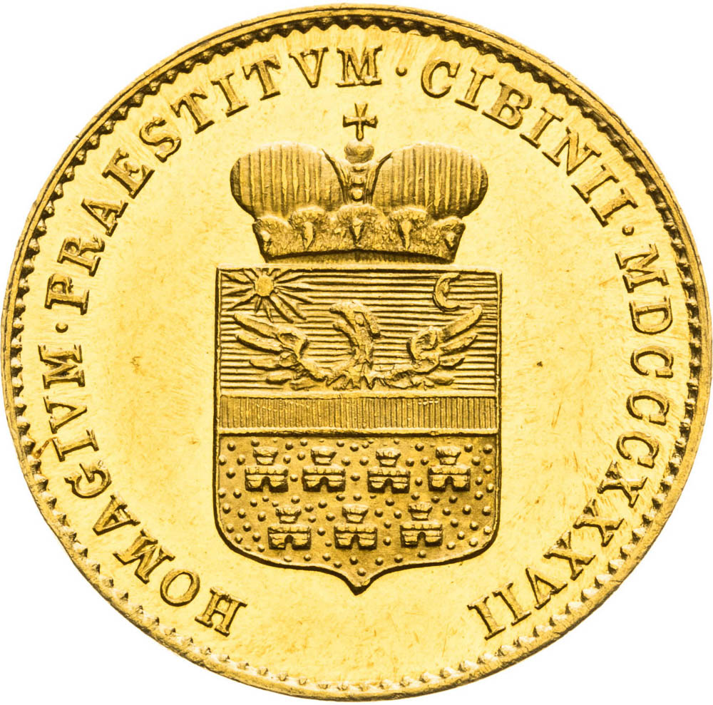 Zlatý žeton 1837 (Dukát) - revers