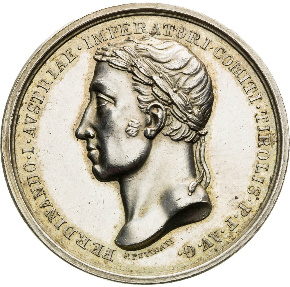 Stříbrná medaile 1838 - avers