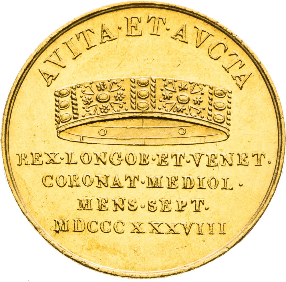 Zlatý žeton 1838 (Dukát) - revers