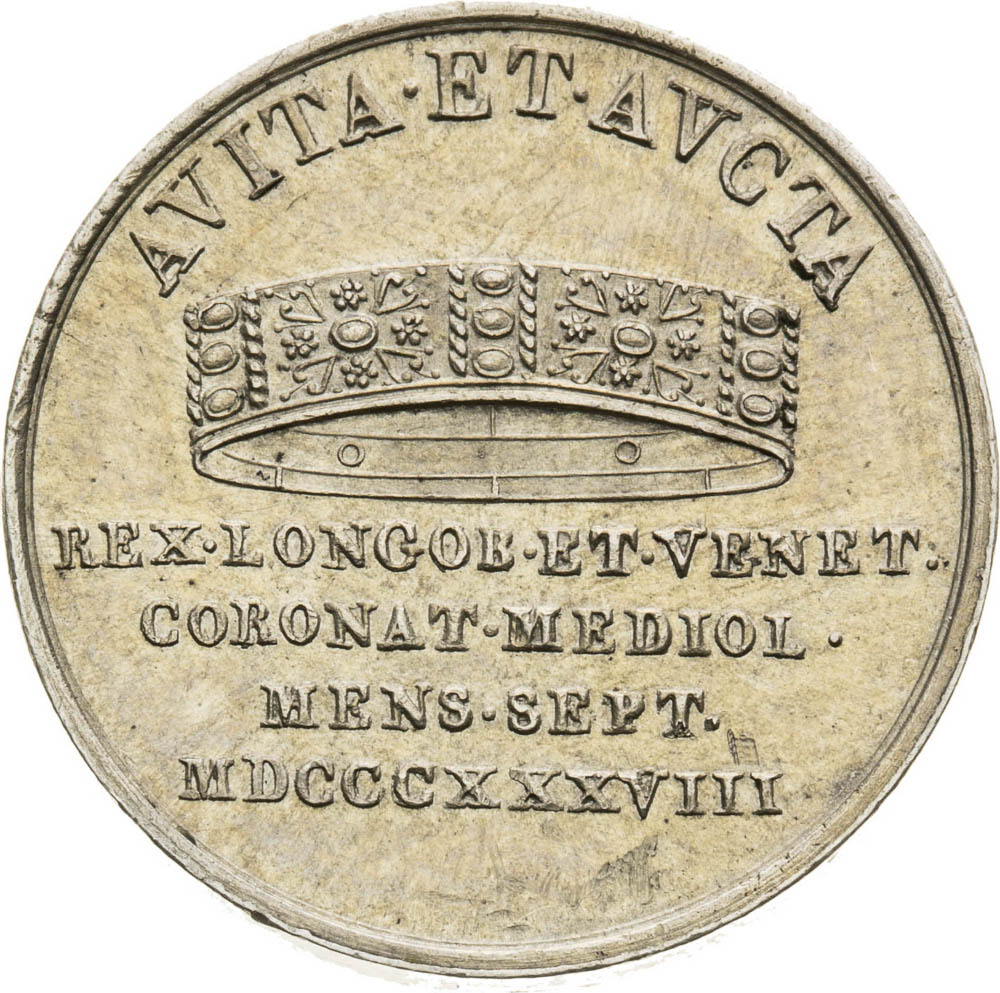 Stříbrný žeton 1838 - revers