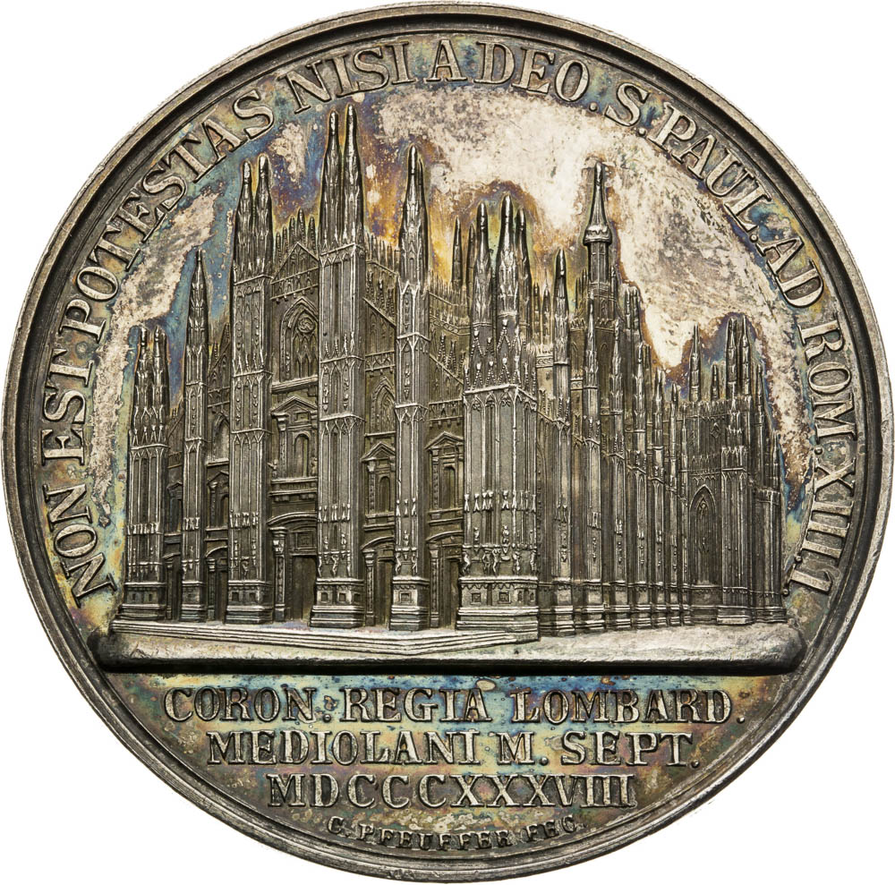 Strieborná medaila 1838 - reverz