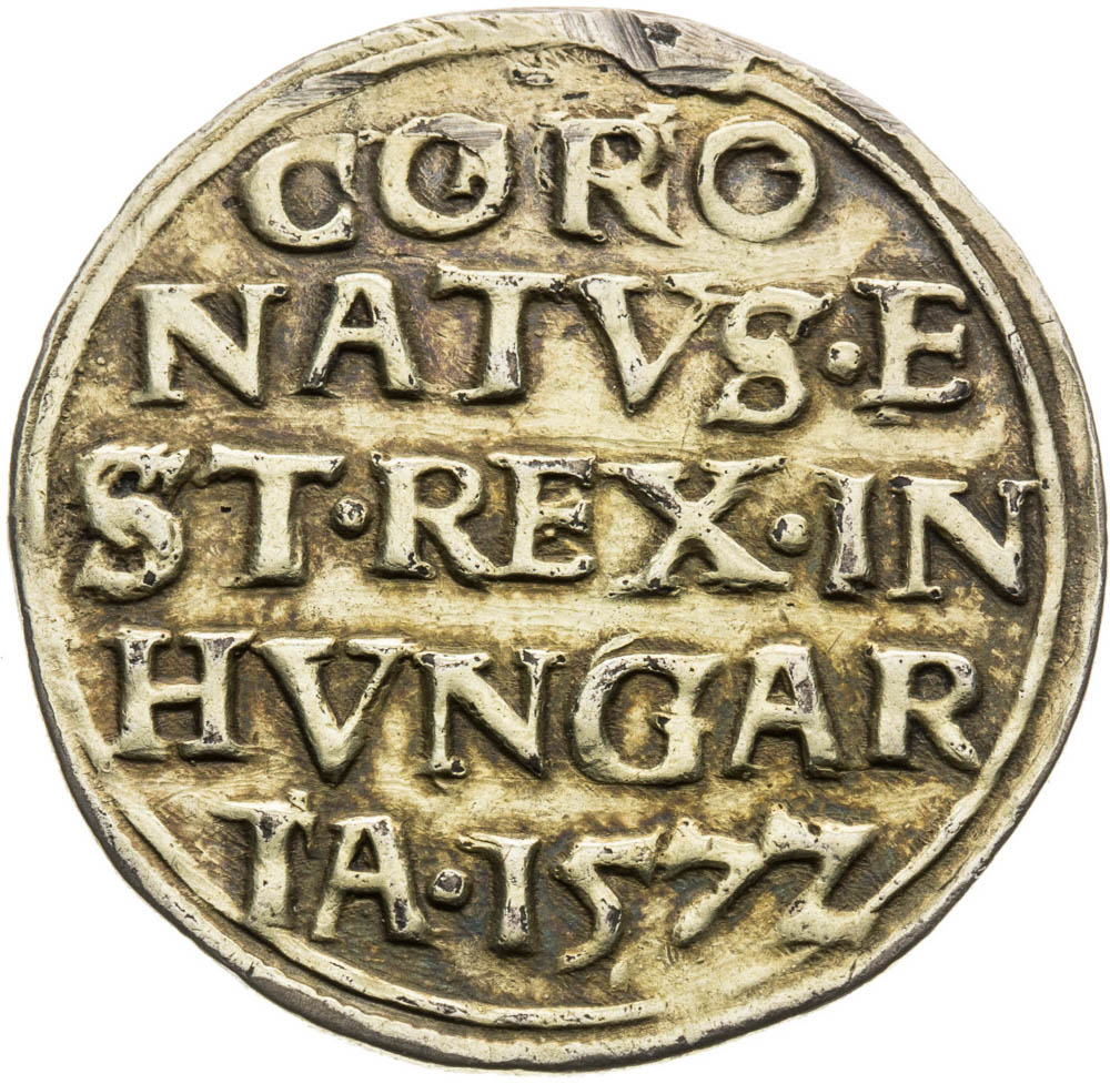 Strieborný žetón 1572 - reverz
