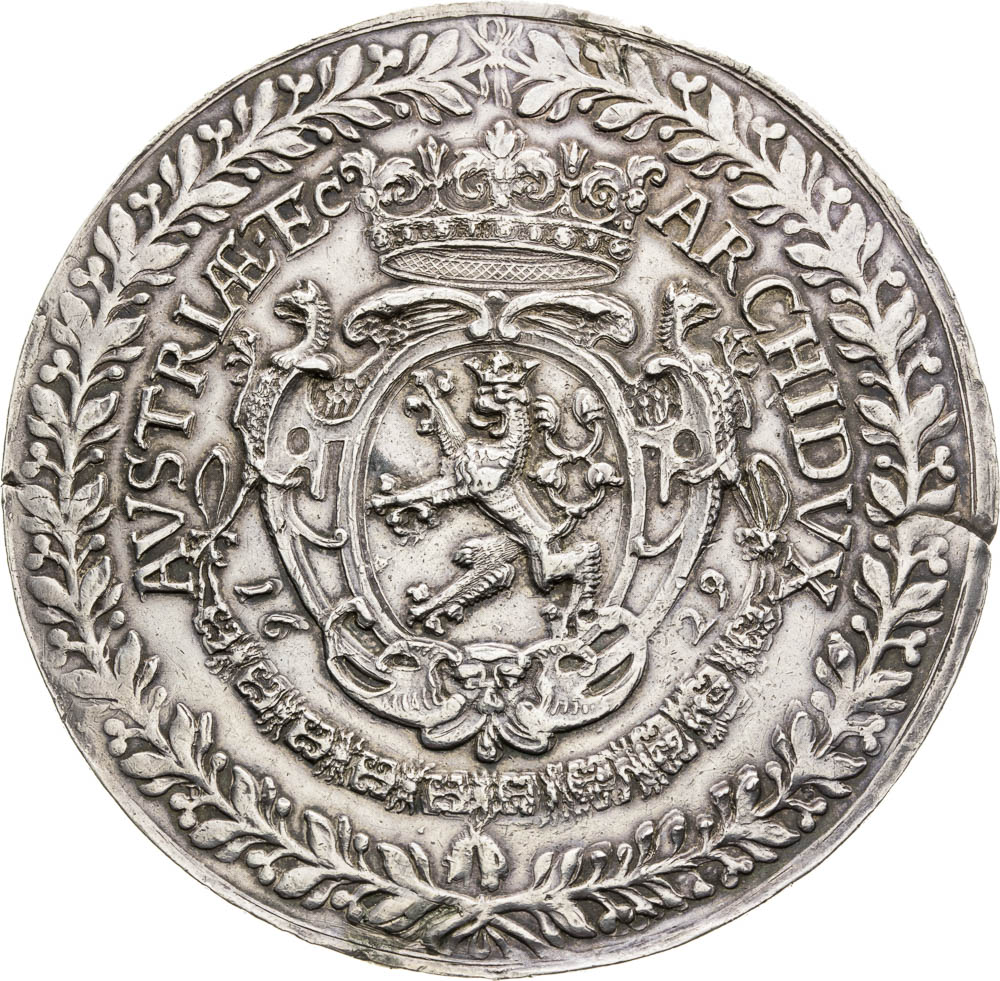 Silver medal 1629 (2 Thaler) - back