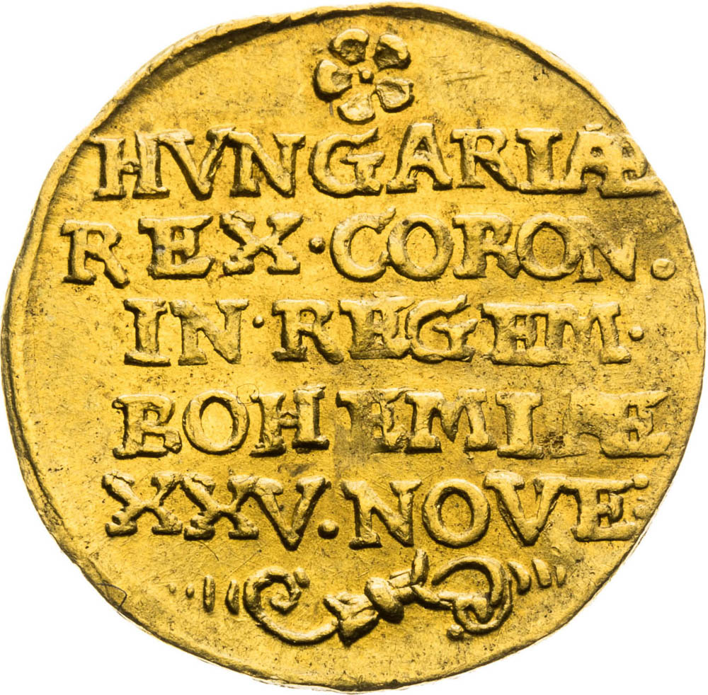 Zlatý žetón 1627 (1/2 Dukát) - reverz