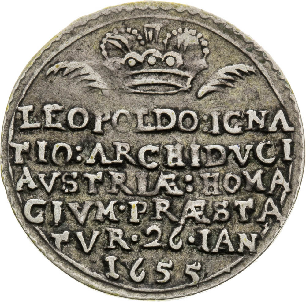 Silver Token 1655 - front