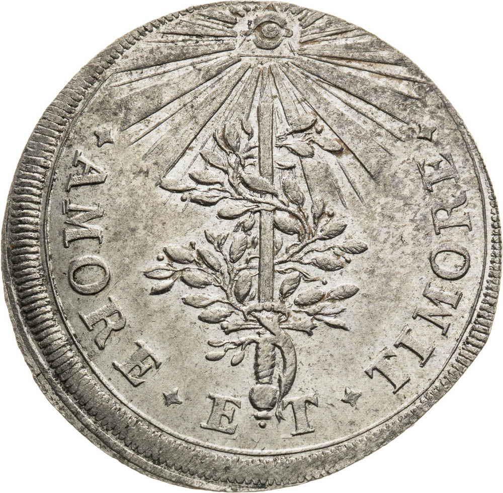 Silver Token 1687 - back