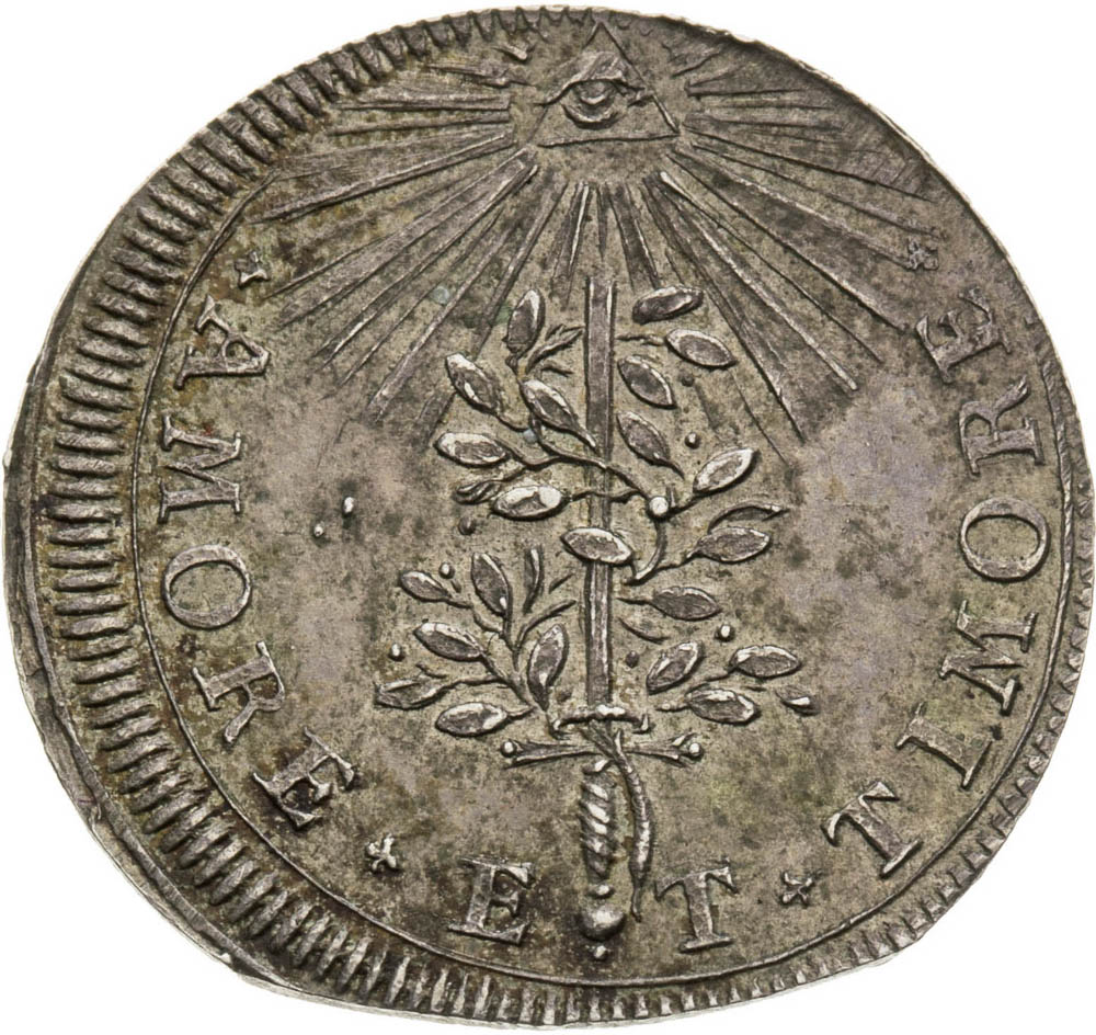 Silver Token 1687 - back