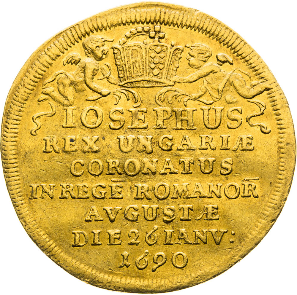 Gold Token 1690 (1 1/2 Ducats) - front