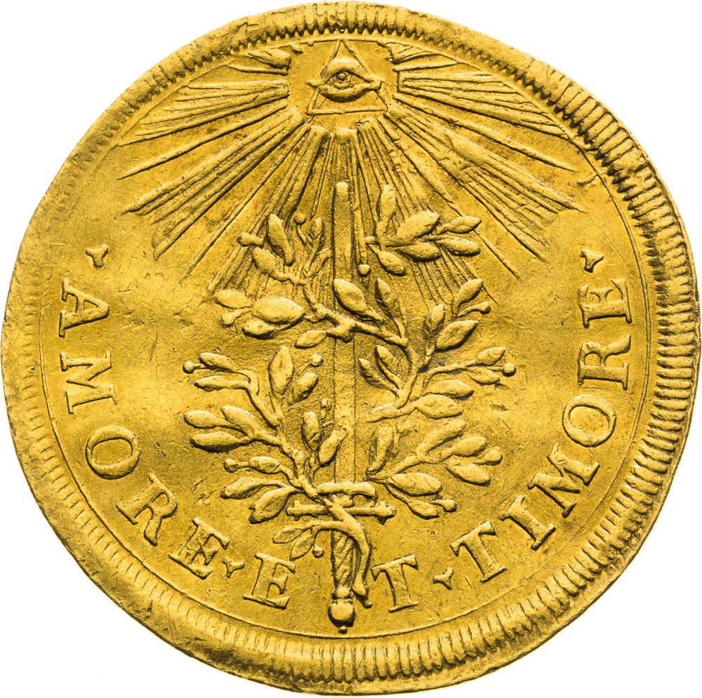 Gold Token 1690 (1 1/2 Ducats) - back