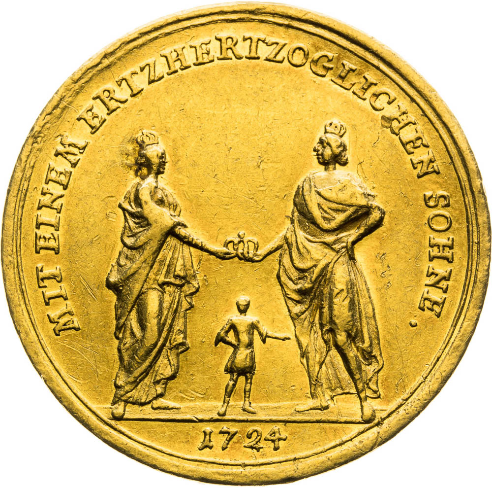 Gold Medal 1724 (2 Ducats) - back