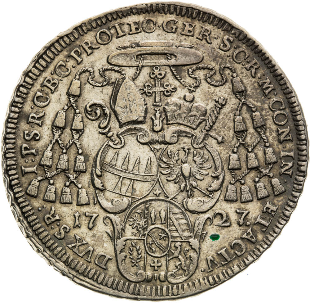1/2 Thaler 1727 - back