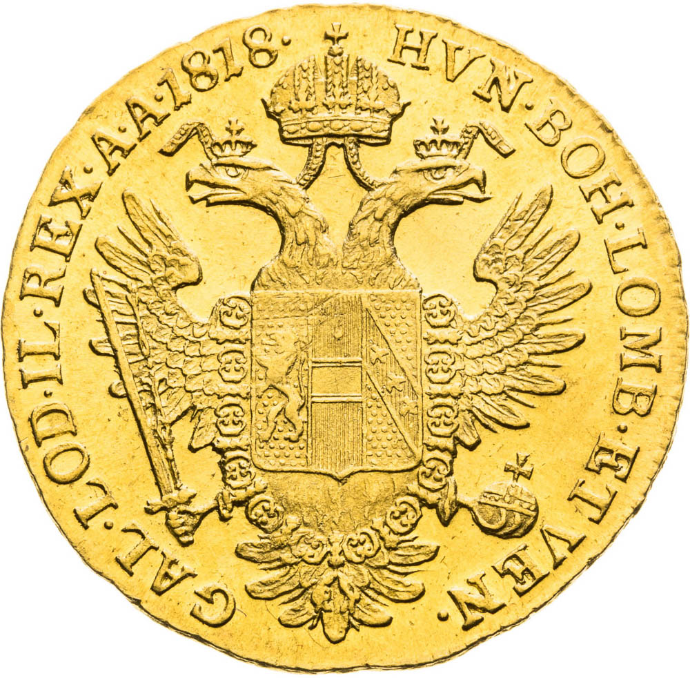 Dukát 1818 - reverz