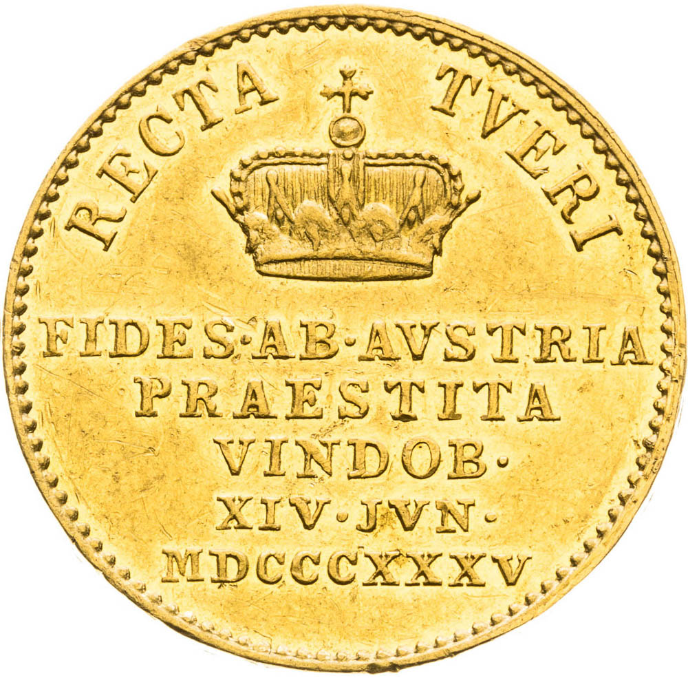 Zlatý žetón 1835 (Dukát) - reverz