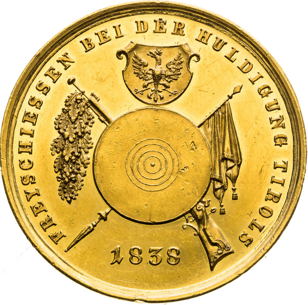 Zlatá medaila 1835 (10 Dukát) - reverz