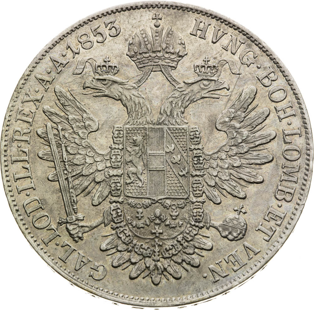 Thaler 1853 - back