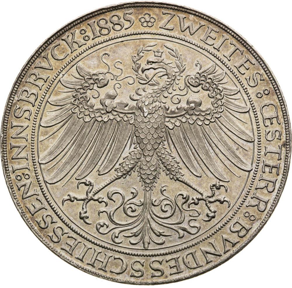 Silver Medal 1885 (2 Gulden) - back