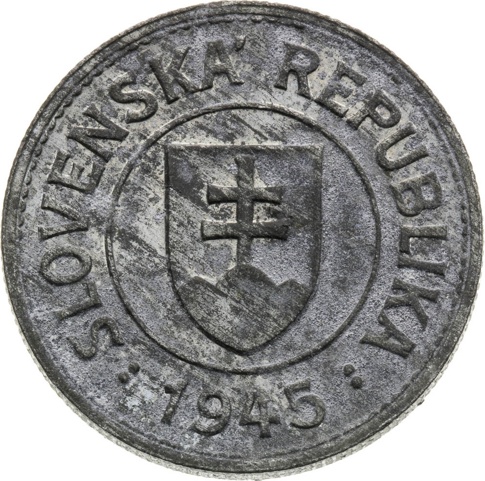 1 Koruna 1945 (Pattern strike) - front
