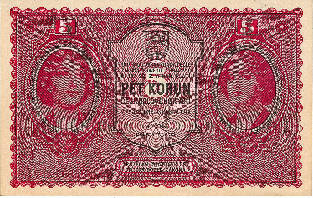 5 Koruna 1919 - front