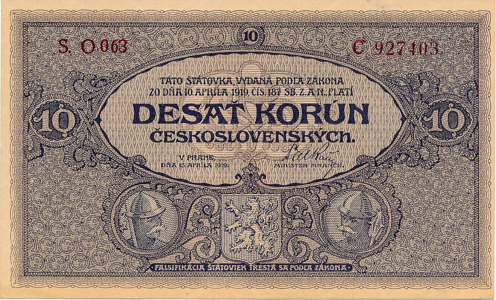 10 Koruna 1919 - front