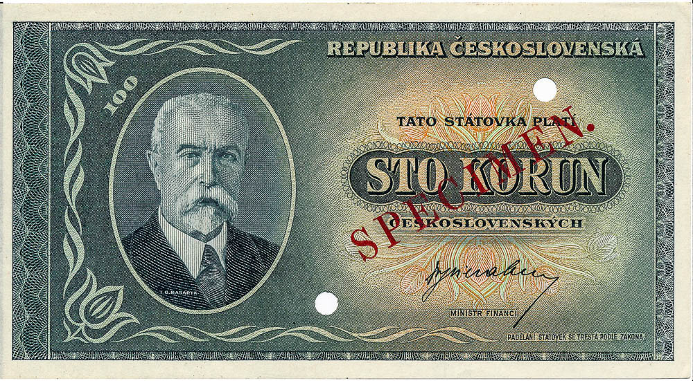 100 Koruna (1945) (Specimen) - front
