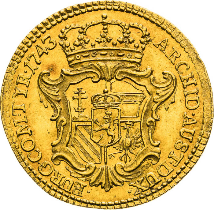 Dukát 1743 - reverz