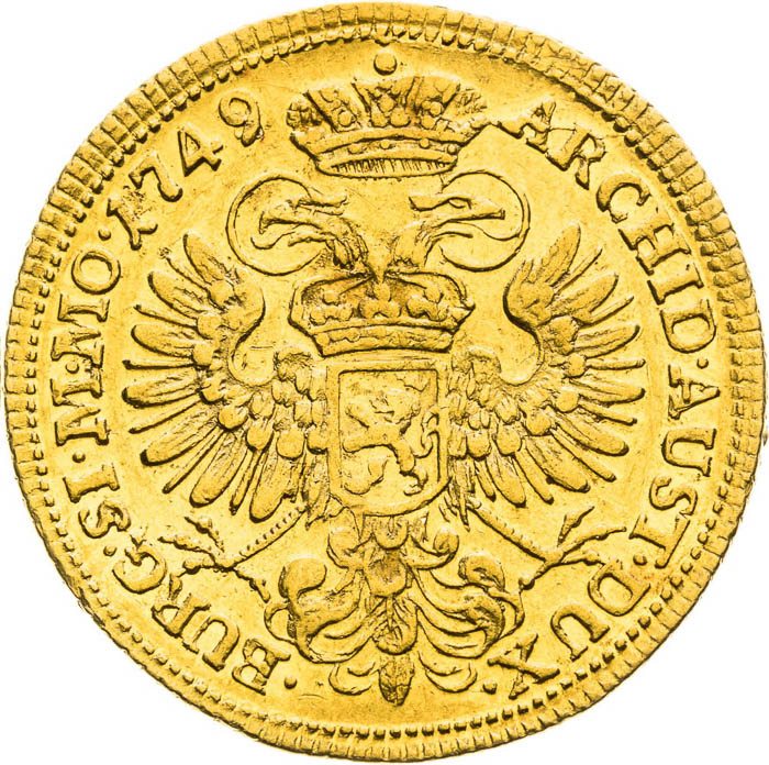 Dukát 1749 - reverz