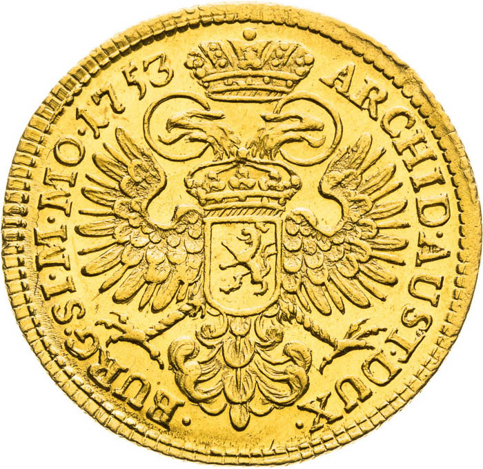 Dukát 1753 - reverz