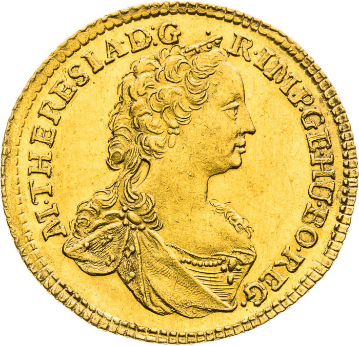 Dukát 1755 - averz