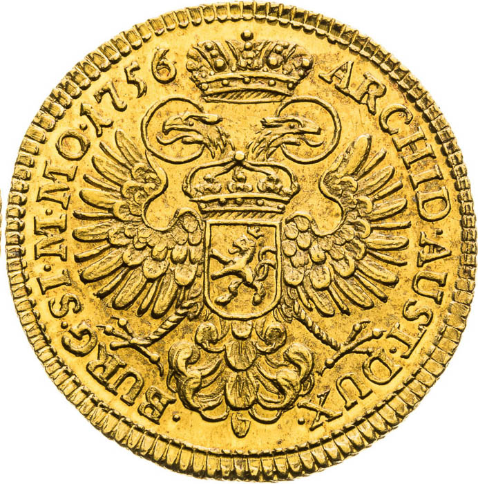 Dukát 1756 - reverz
