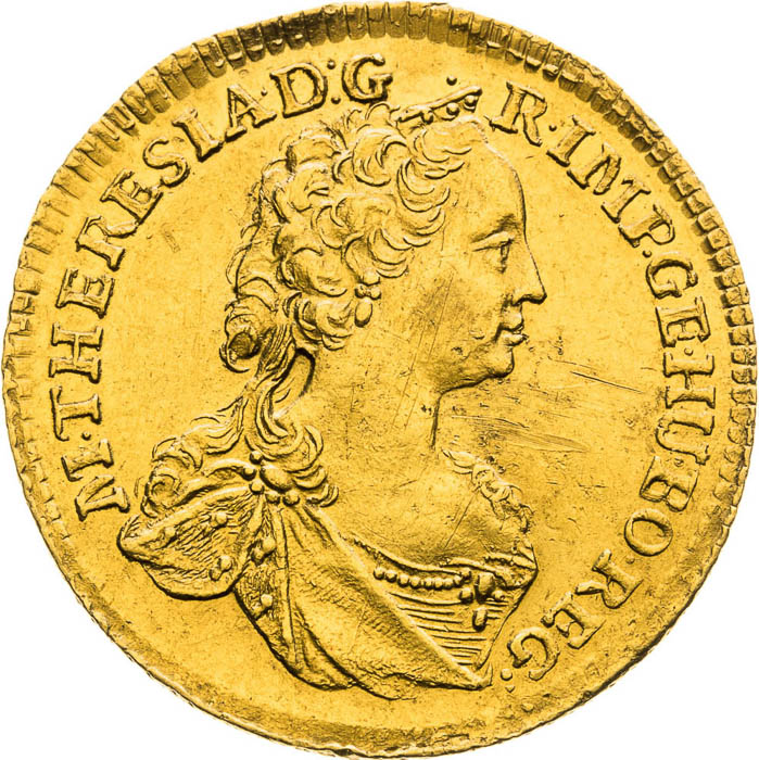 Dukát 1758 - averz