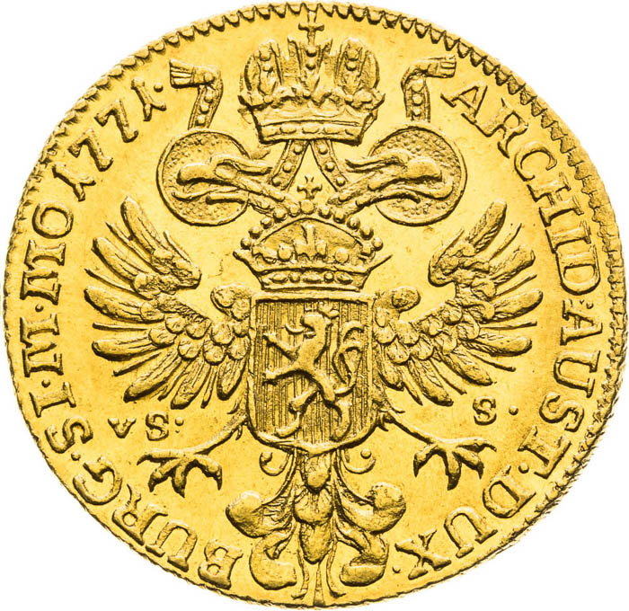 Dukát 1771 - revers