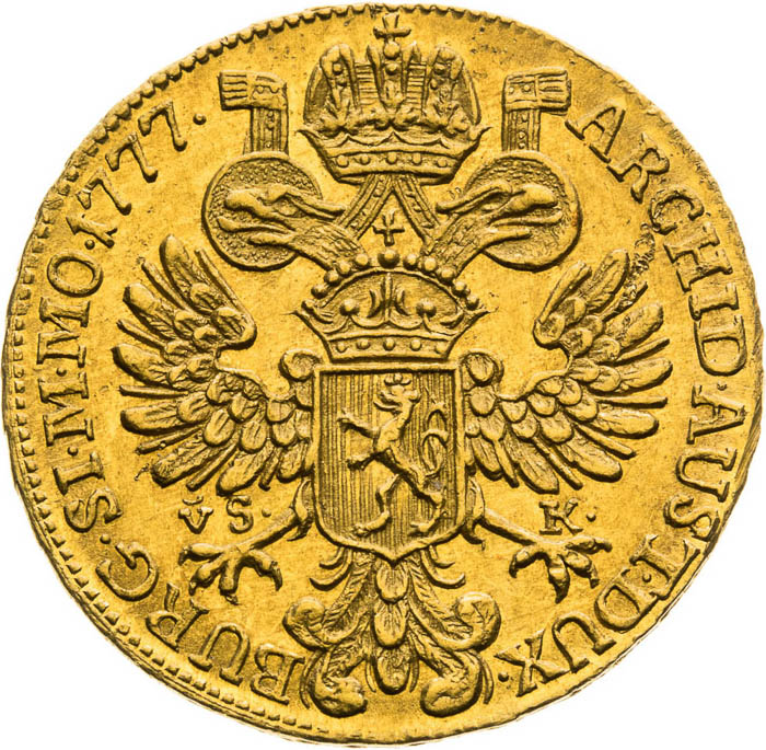 Dukát 1777 - revers