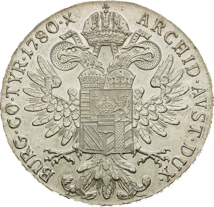 Thaler 1780 - back