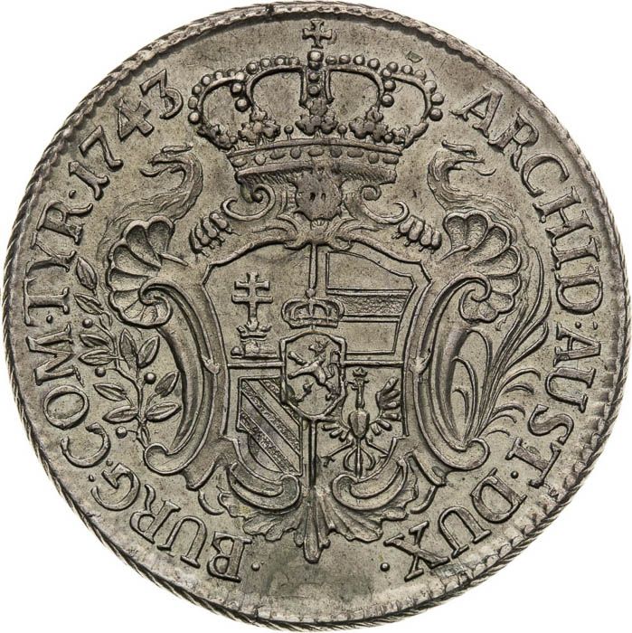 1/2 Thaler 1743 - back