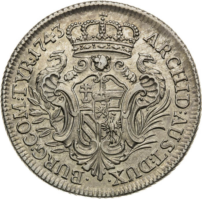 1/2 Thaler 1743 - back