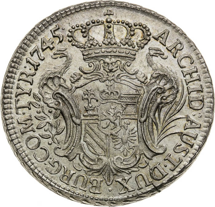 1/2 Thaler 1745 - back