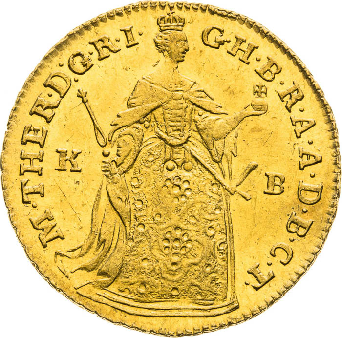 Ducat 1754 - front