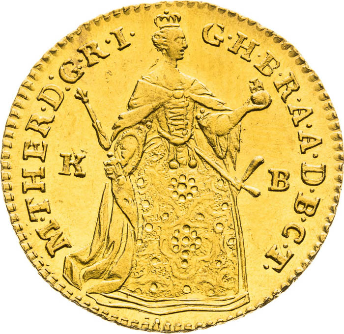 Ducat 1754 - front