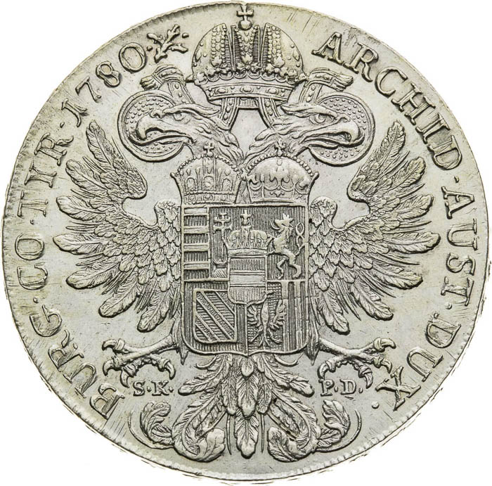 Thaler 1780 - back