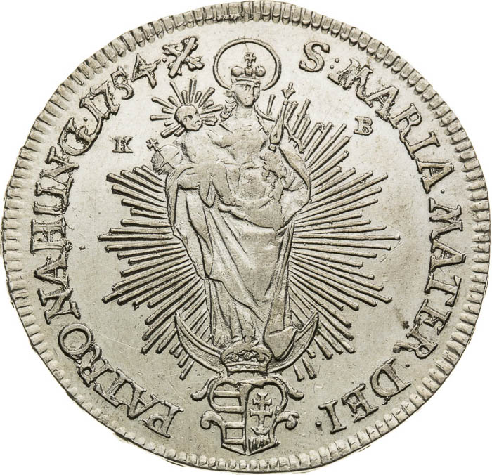 1/2 Thaler 1754 - back