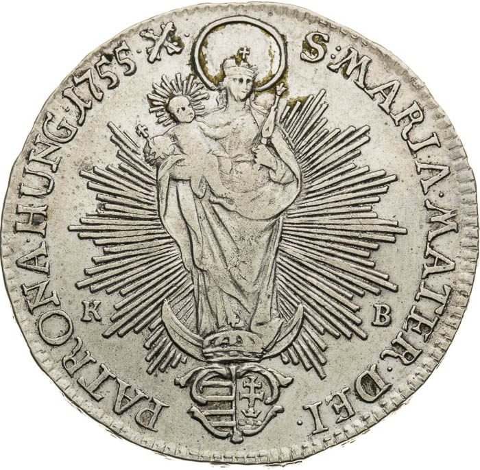 1/2 Thaler 1755 - back