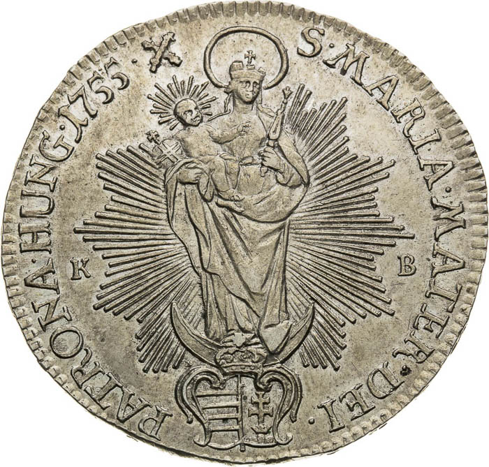 1/2 Thaler 1755 - back