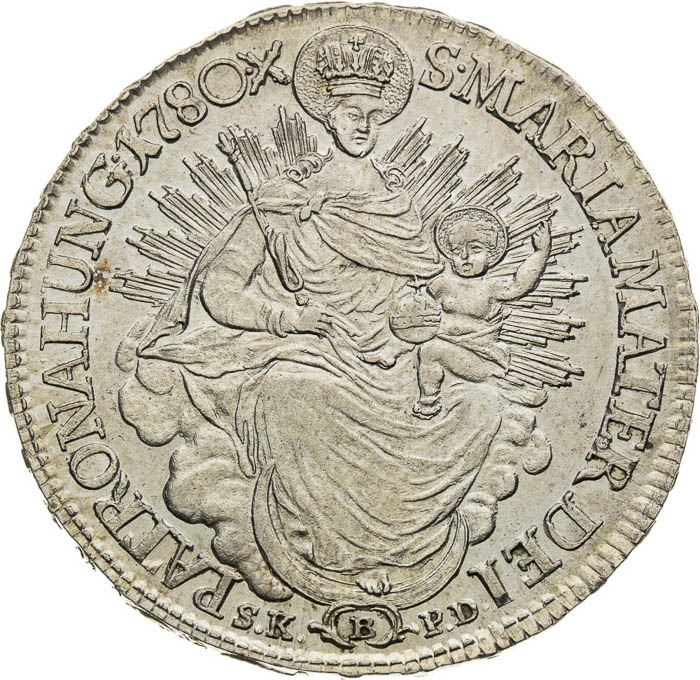 1/2 Thaler 1780 - back