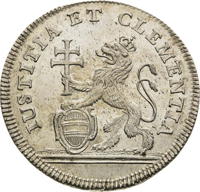 Strieborný žetón 1740 - reverz