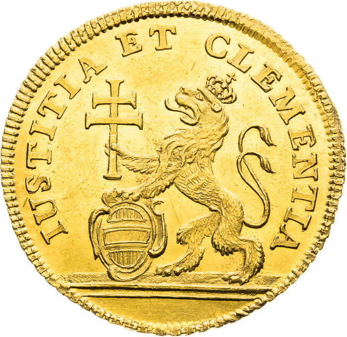 Zlatý žetón 1741 (1 1/4 Dukát) - reverz